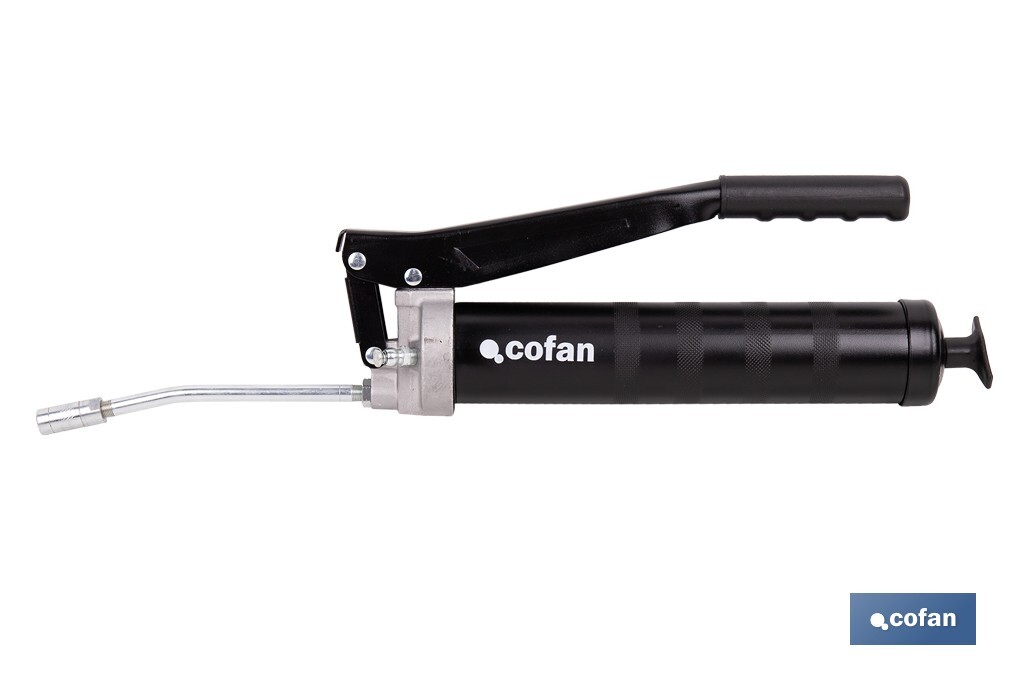 Bomba de engrase profesional de doble pistón | Capacidad: 400 g | Alta presión 6000 PSI - Cofan