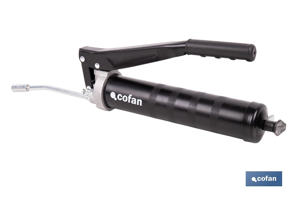 Bomba de engrase profesional de doble pistón | Capacidad: 400 g | Alta presión 6000 PSI - Cofan
