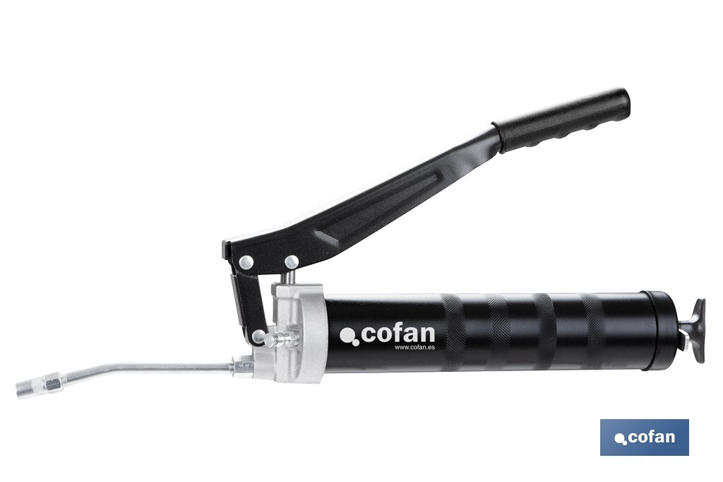 Bomba de engrase profesional de doble pistón | Capacidad: 400 g | Alta presión 6000 PSI - Cofan