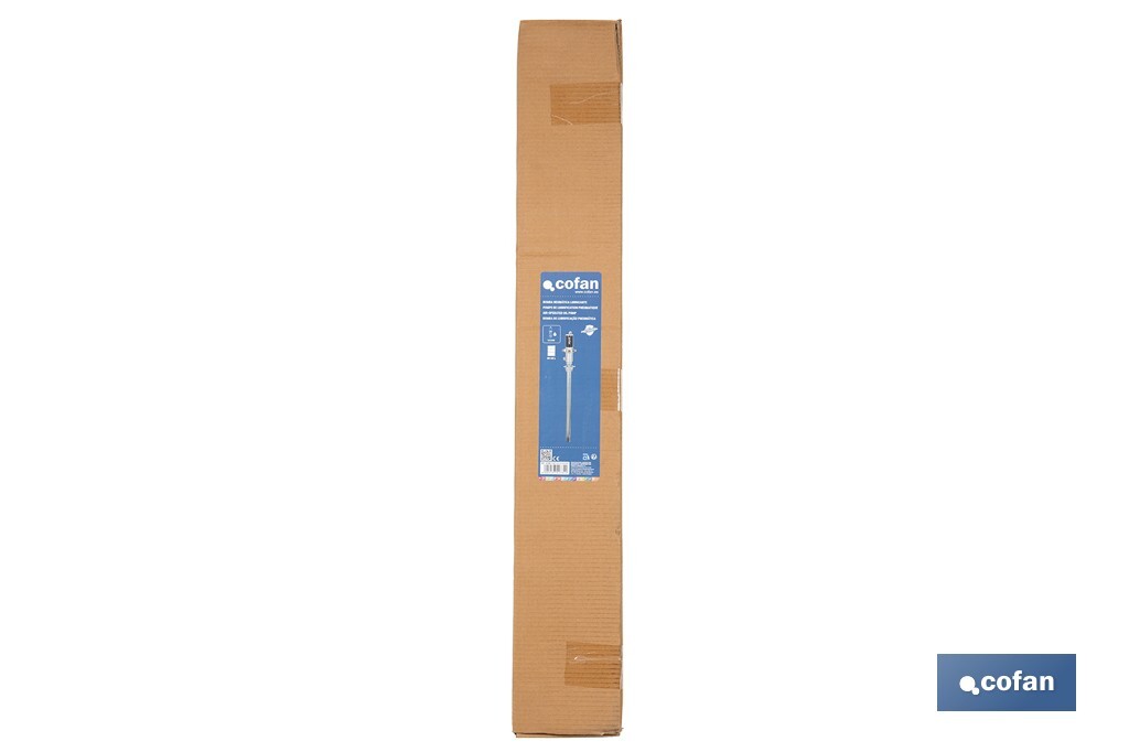 Bomba neumática lubricante | Relación 3:1 | Caudal: 14 LPM | Presión máxima: 10 bares | Disponible para bidones de 60 o 205 litros - Cofan