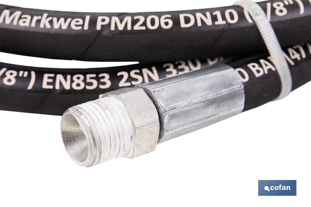 Manguera hidráulica | 2200 PSI | 1/2" BSP | Disponible en diferentes tamaños - Cofan