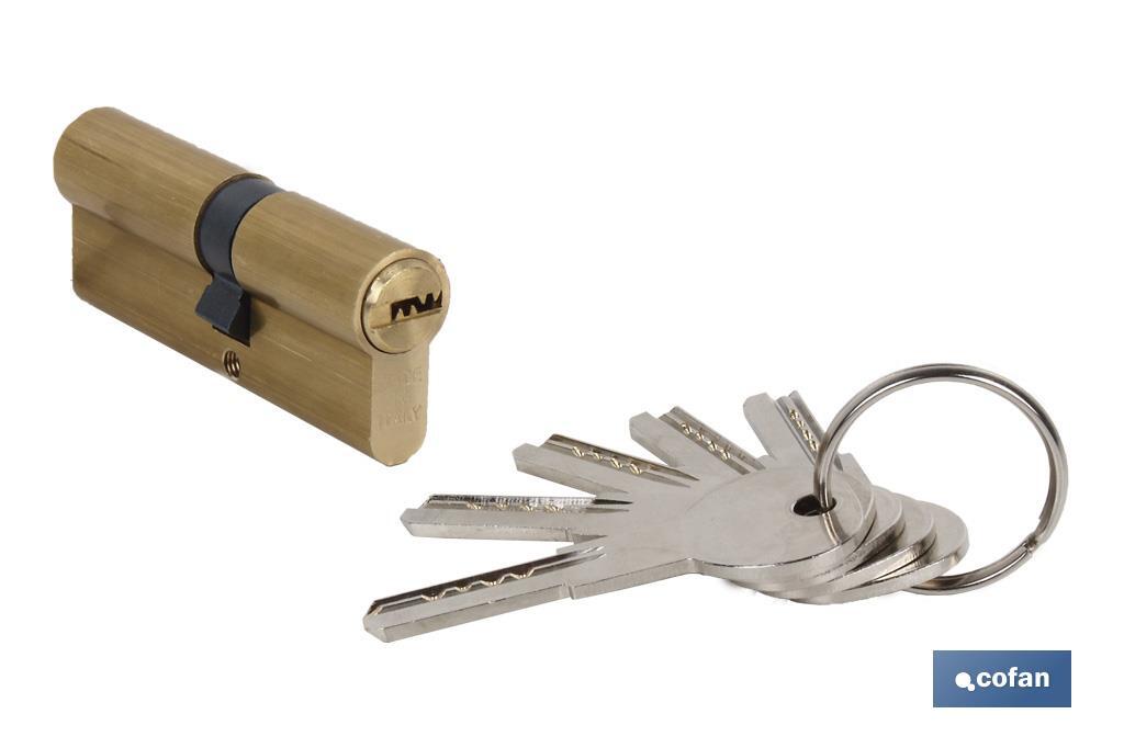 (Brass) Security Cylinder identical keys - Cofan