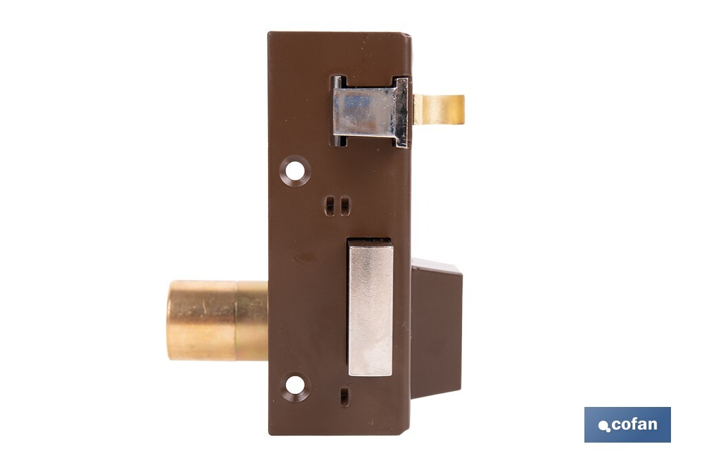 Cerradura de sobreponer de izquierda | Adaptable al modelo 56A | Cilindro de Ø25 mm | Incluye 3 llaves | Disponible en dos medidas diferentes - Cofan
