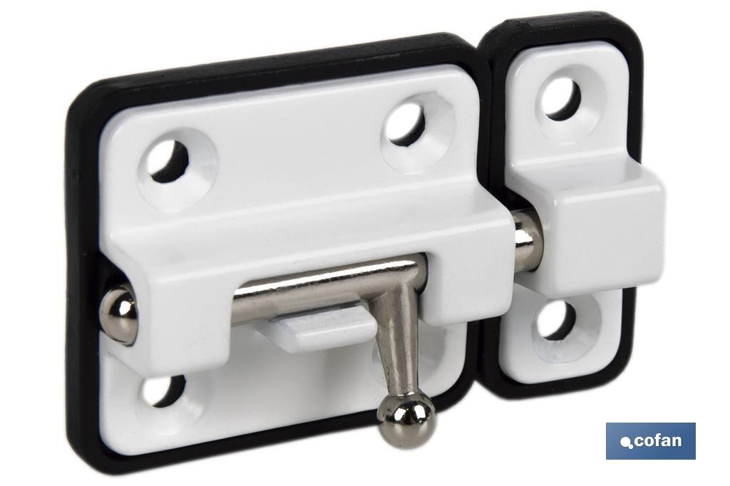 Door Bolt with Plastic Plate | Bolt Locks Available in several colours | Different sizes - Cofan