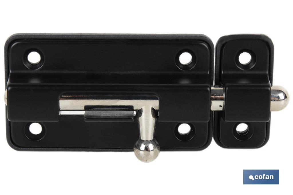 Door Bolt with Plastic Plate | Bolt Locks Available in several colours | Different sizes - Cofan