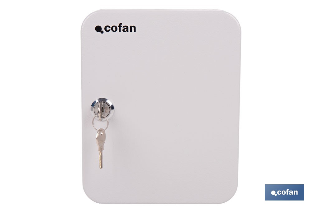 Armario metálico para llaves con cerradura | Incluye 2 llaves y kit de fijación | Disponible para 20, 40, 60 y 80 llaves - Cofan