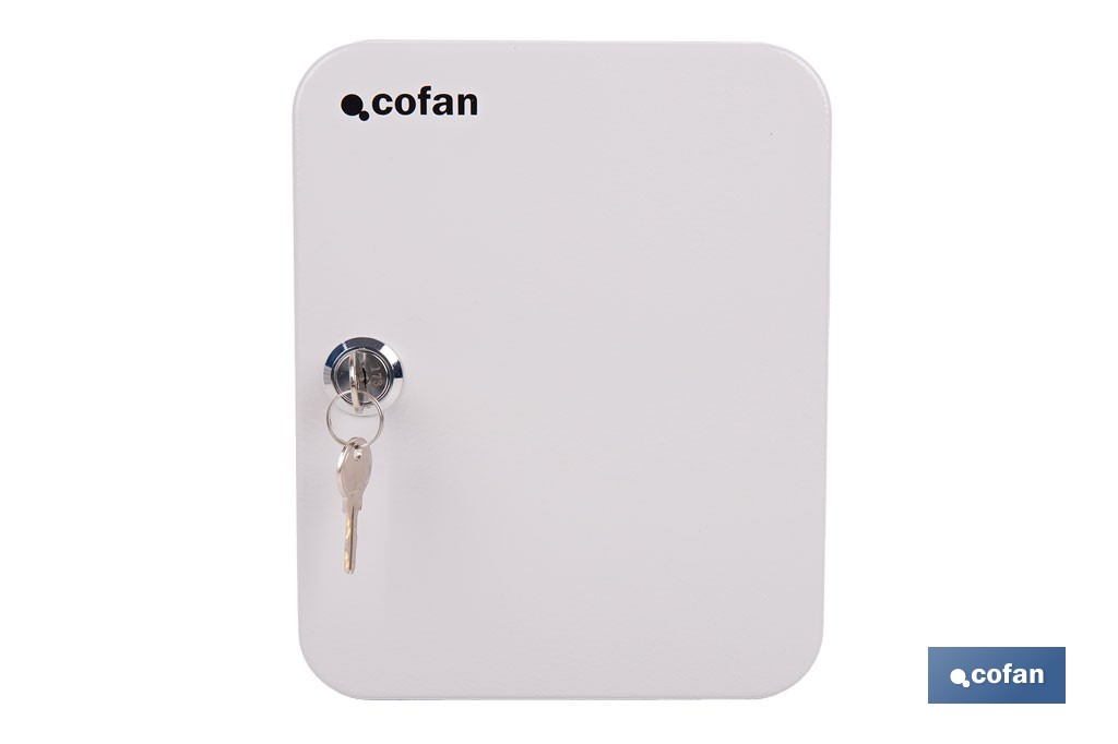 Armario metálico para llaves con cerradura | Incluye 2 llaves y kit de fijación | Disponible para 20, 40, 60 y 80 llaves - Cofan