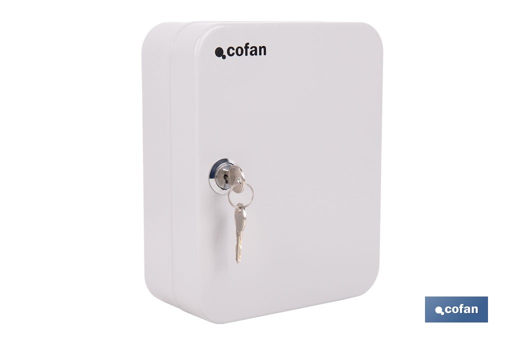 Armario metálico para llaves con cerradura | Incluye 2 llaves y kit de fijación | Disponible para 20, 40, 60 y 80 llaves - Cofan