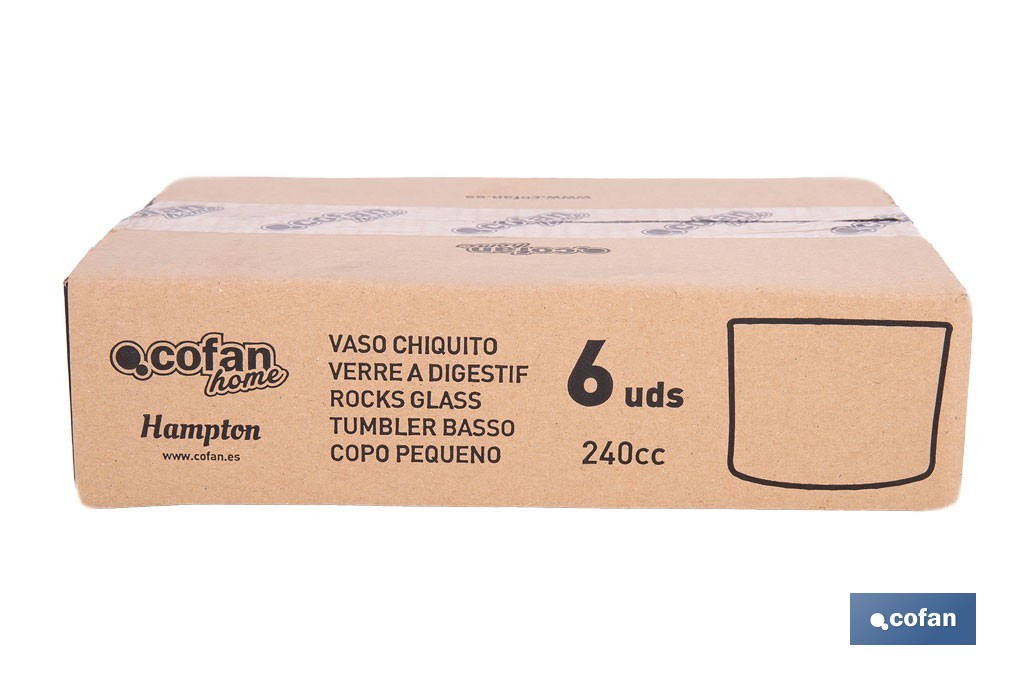 Vaso de Licor Hampton 24 cl - Cofan