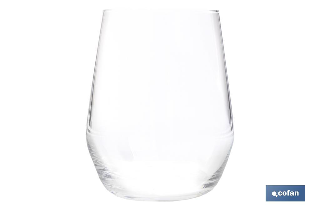 Pack of 6 tumbler glasses | Capacity: 38cl | 100% lead-free - Cofan