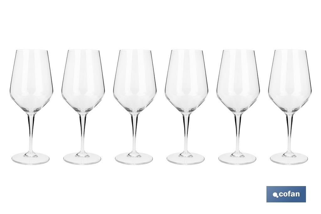 Pack of 6 wine glasses | Ágata Model | Available in different capacities | 100% lead-free - Cofan