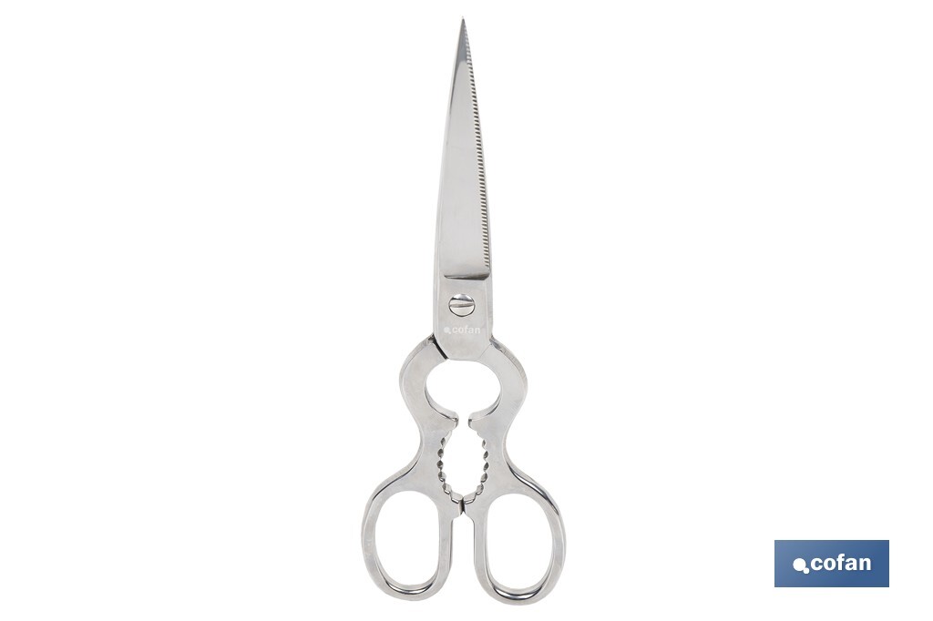 Tijeras de pescado | Adecuadas para uso profesional | Hojas de acero inoxidable | Longitud: 21 cm | Ideales para corte preciso de alimentos - Cofan
