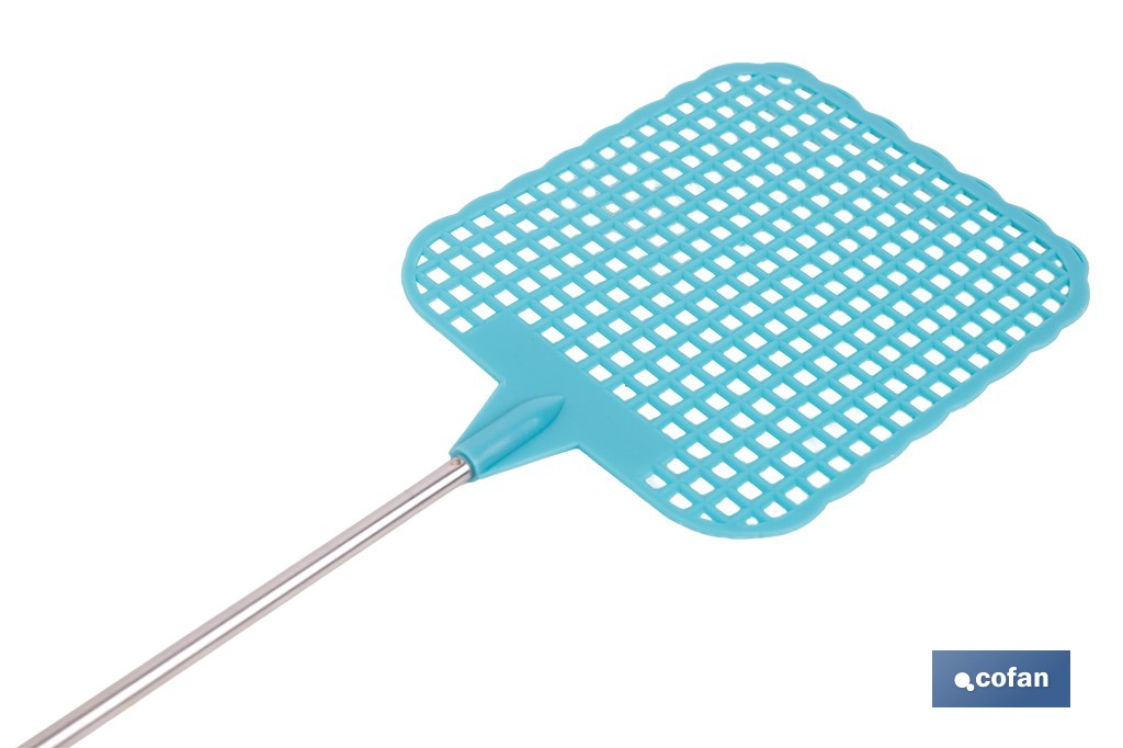 Matamoscas azules con mango telescópico y alcance de hasta 72 cm | Disponible en 3 o 12 unidades - Cofan