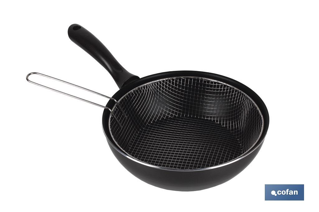 FreidoraWok aluminio con cesto Mod.Reggia | Cofan FREIDORAWOK ALUMINIO CON CESTO MOD.REGGIA
