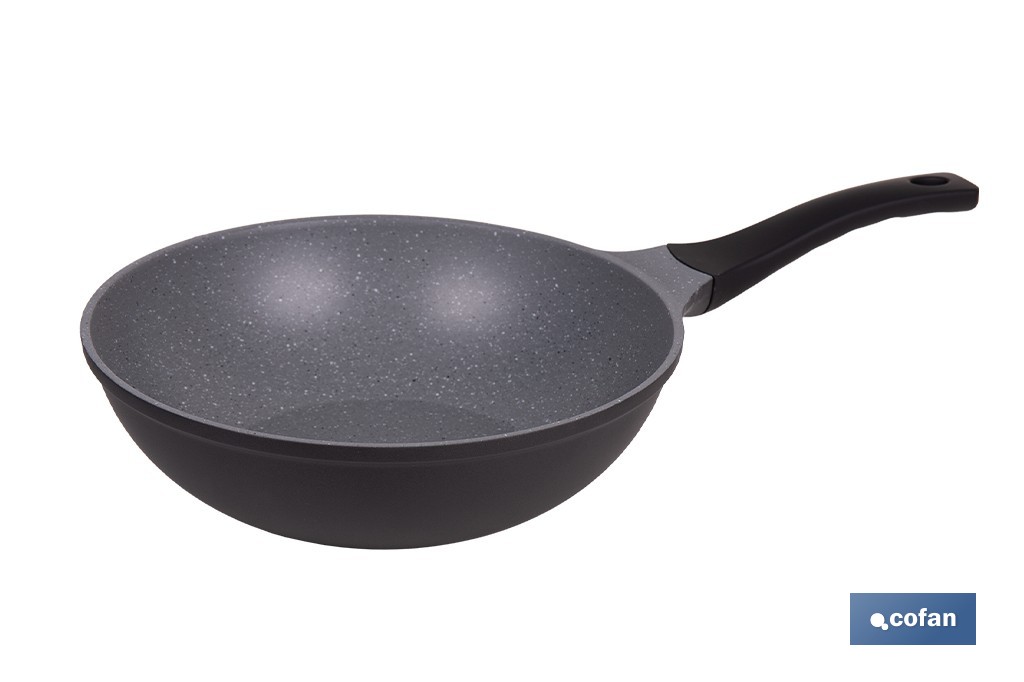 Sartén wok de inducción Ø30 cm gama Anzio | Aluminio forjado | Revestimiento antiadherente | Apta para todo tipo de cocinas - Cofan