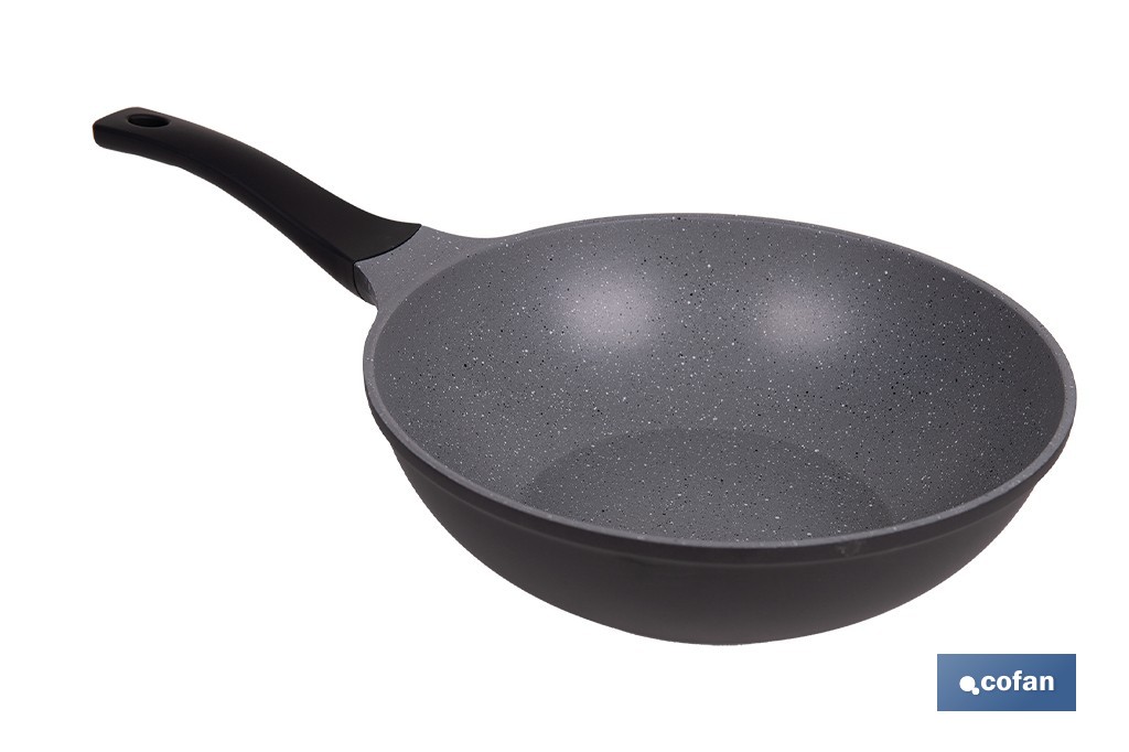 Sartén wok de inducción Ø30 cm gama Anzio | Aluminio forjado | Revestimiento antiadherente | Apta para todo tipo de cocinas - Cofan