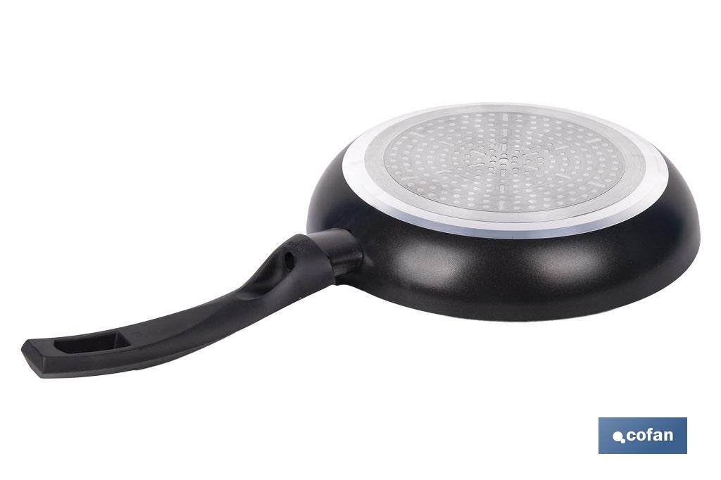 Non-stick aluminium frying pan, Brasatto Model | Diameter from 160 mm to 320 mm | With flameproof ring - Cofan