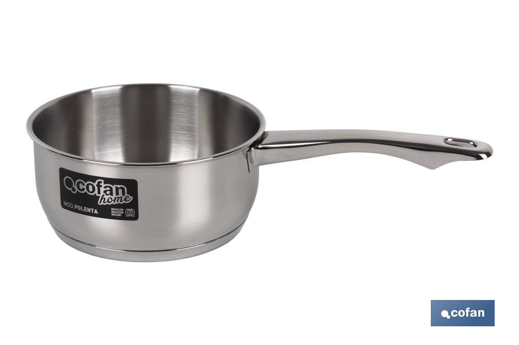 Stainless steel saucepan | Glossy finish and rust resistant | Three different diameters | Three different capacities - Cofan