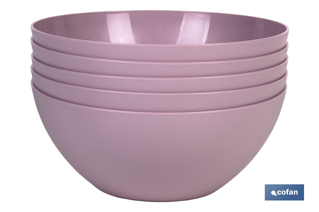 Bol Modelo Albahaca | Fabricado en Polipropileno | Cuenco | Varios Colores y Medidas | Multiusos - Cofan