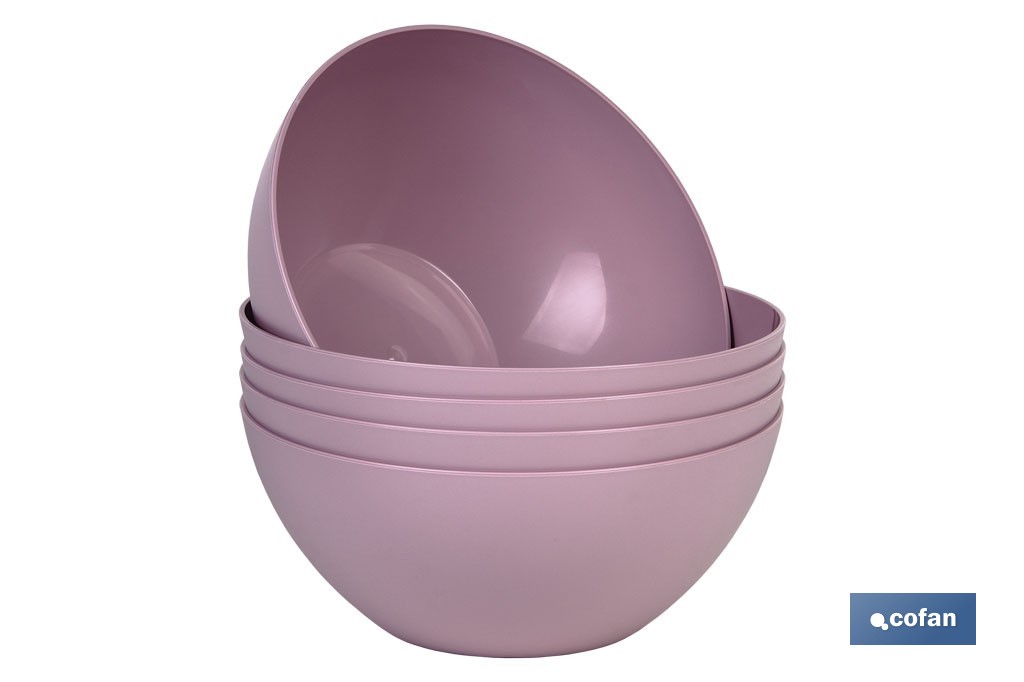 Bol Modelo Albahaca | Fabricado en Polipropileno | Cuenco | Varios Colores y Medidas | Multiusos - Cofan