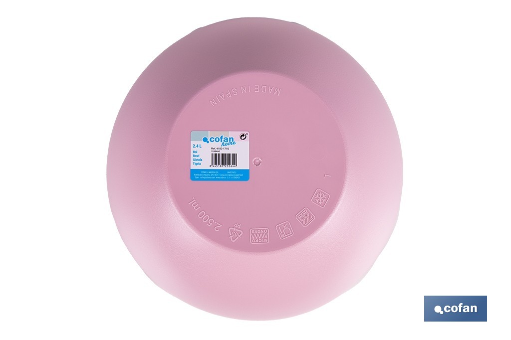 Bol Modelo Albahaca | Fabricado en Polipropileno | Cuenco | Varios Colores y Medidas | Multiusos - Cofan