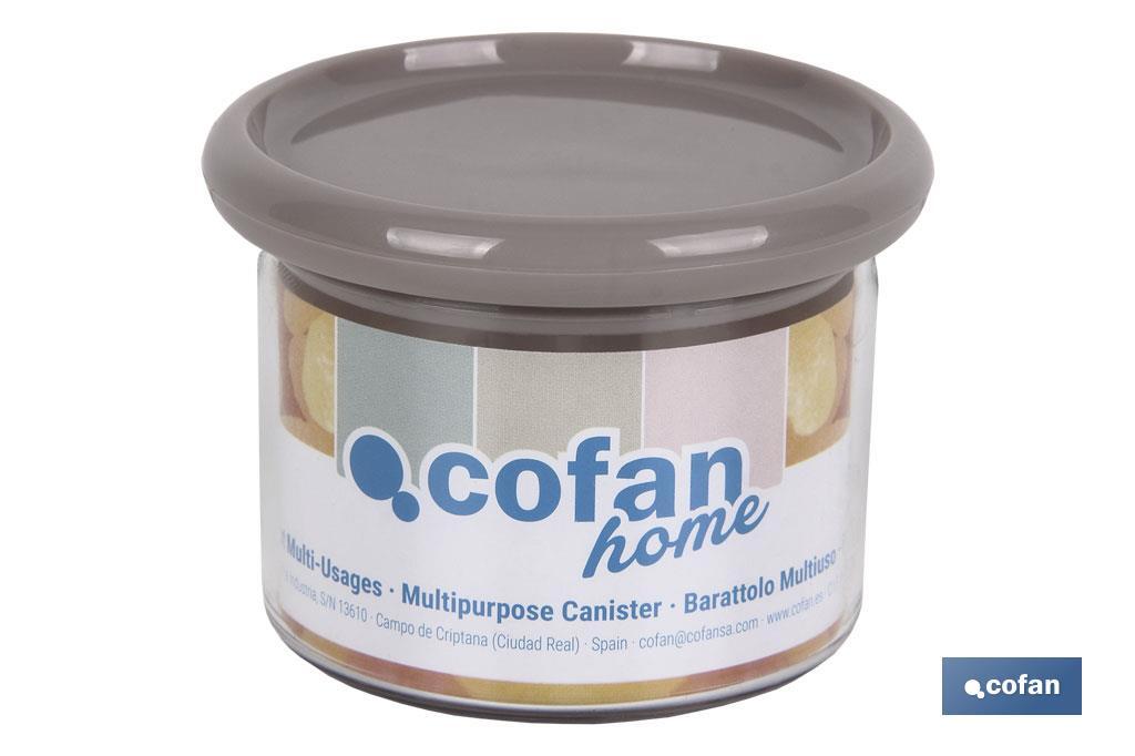 Bote Multiusos Modelo Albahaca | Fabricado en Poliestireno y Polipropileno | Tarros de Almacenamiento de Cocina - Cofan