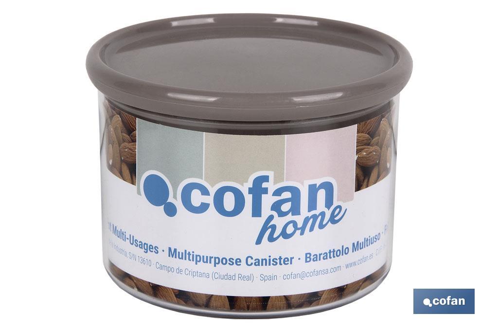 Bote Multiusos Modelo Albahaca | Fabricado en Poliestireno y Polipropileno | Tarros de Almacenamiento de Cocina - Cofan