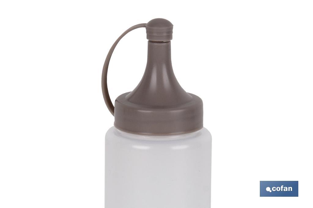 Squeeze bottle | Albahaca Model | Sauce & oil bottle | Plastic squeeze bottle | Stone colour - Cofan