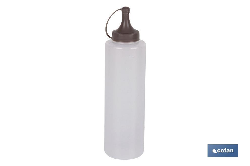 Squeeze bottle | Albahaca Model | Sauce & oil bottle | Plastic squeeze bottle | Stone colour - Cofan