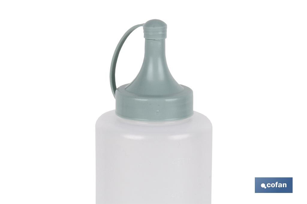 Botella aceitera Gama Albahaca | Botella para Salsas o Aceites| Botella Exprimible de Plástico | Color verde agua - Cofan