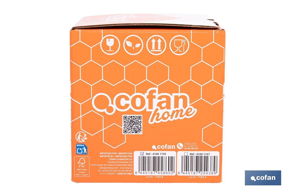 Bote de cocina de vidrio borosilicato | Tapa beige | Cierre a presión | Capacidad: 400 ml | Almacenaje de alimentos | Medidas: Ø10 x 9,6 cm - Cofan