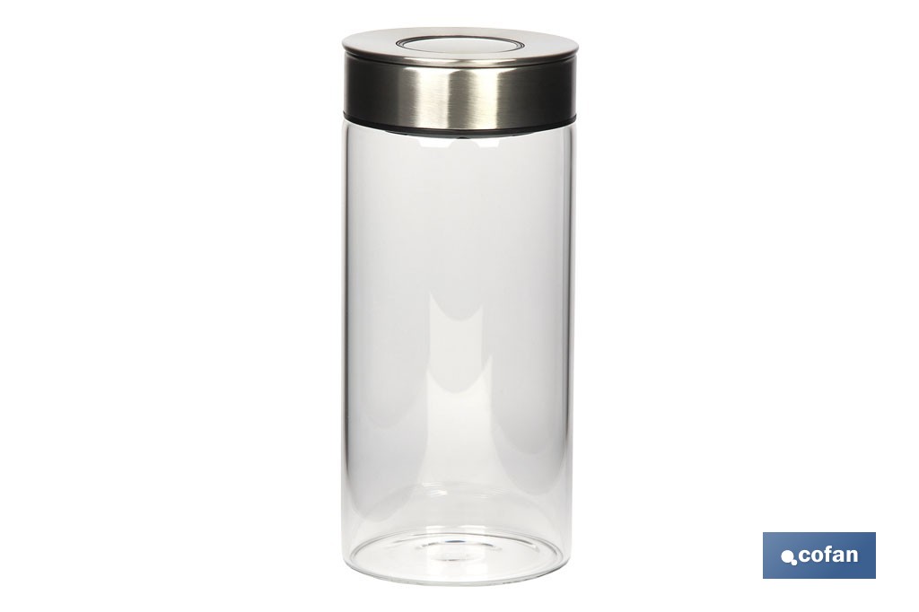 Borosilicate glass bottle | Capacity from 550ml to 1,900ml | Suitable for food contact | Suitable for food storage - Cofan