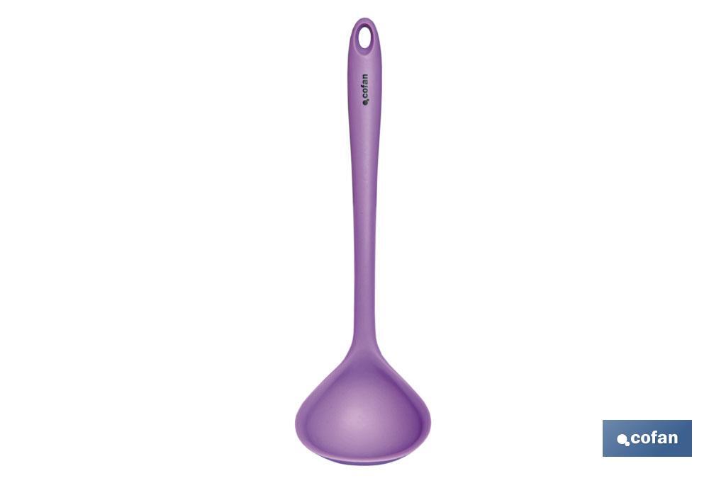 Soup ladle | Vergini Model | Silicone-coated nylon | Size: 28 x 8.5cm | Soup ladle - Cofan