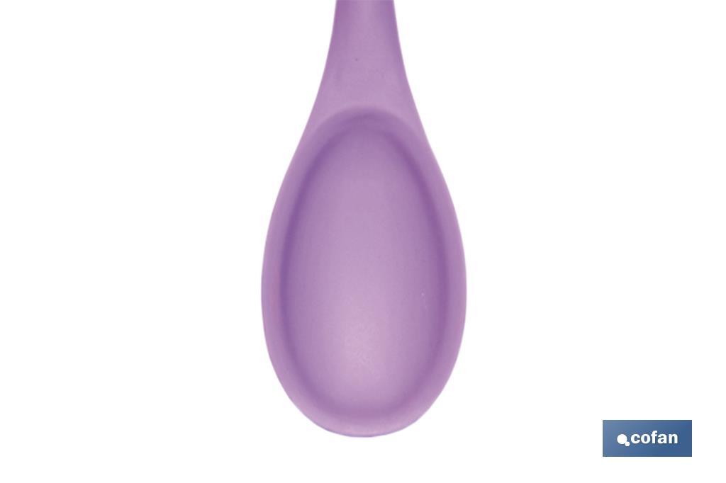 Cuchara de Cocina Modelo Vergini | Fabricada en Nylon recubierta de Silicona | Medida 27 x 5,7 cm | Resistente hasta 200 °C - Cofan