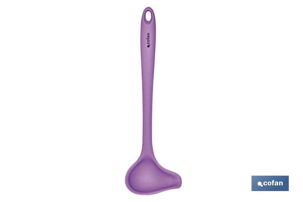 Sauce ladle | Vergini Model | Silicone-coated nylon | Size: 27 x 8cm | Resistance up to 220°C - Cofan