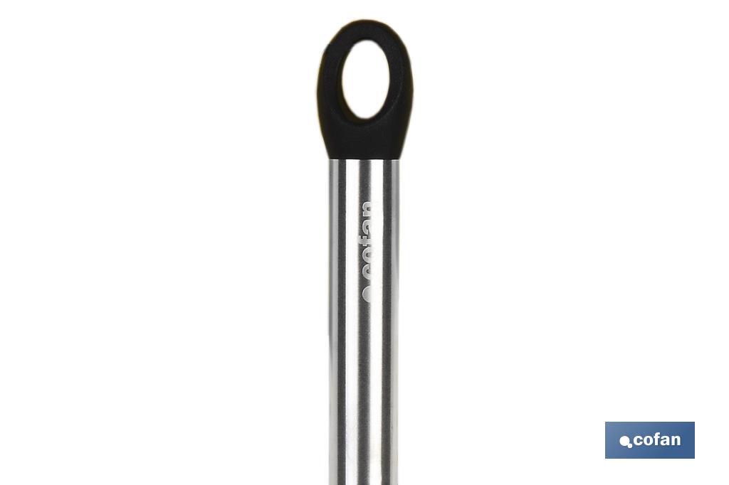 Cuchara Sopera Modelo Neige | Fabricada en Silicona con Mango Inox | Medida 32 cm | Resistente hasta 220ºC - Cofan