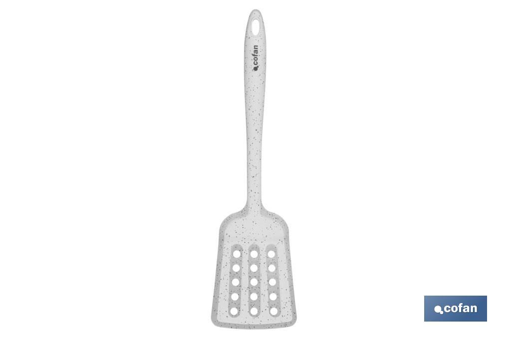 Paletta da cucina scanalata Modello Bach | Realizzata in silicone e nylon | Dimensioni: 34 cm - Cofan