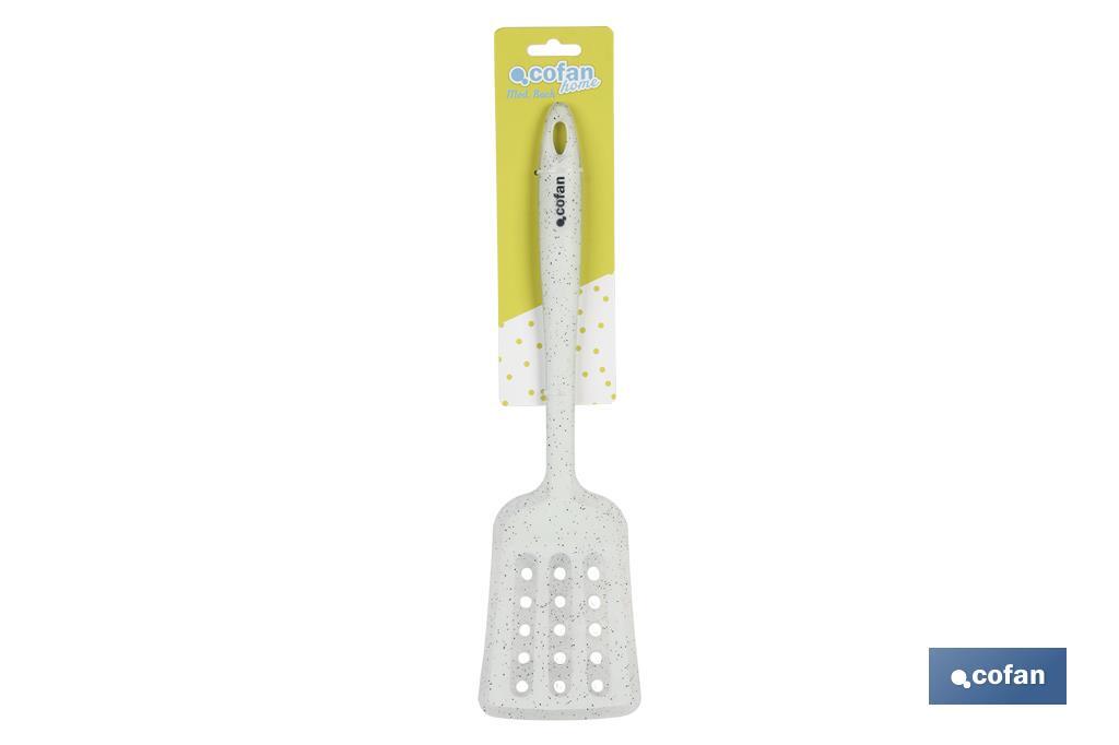 Paletta da cucina scanalata Modello Bach | Realizzata in silicone e nylon | Dimensioni: 34 cm - Cofan