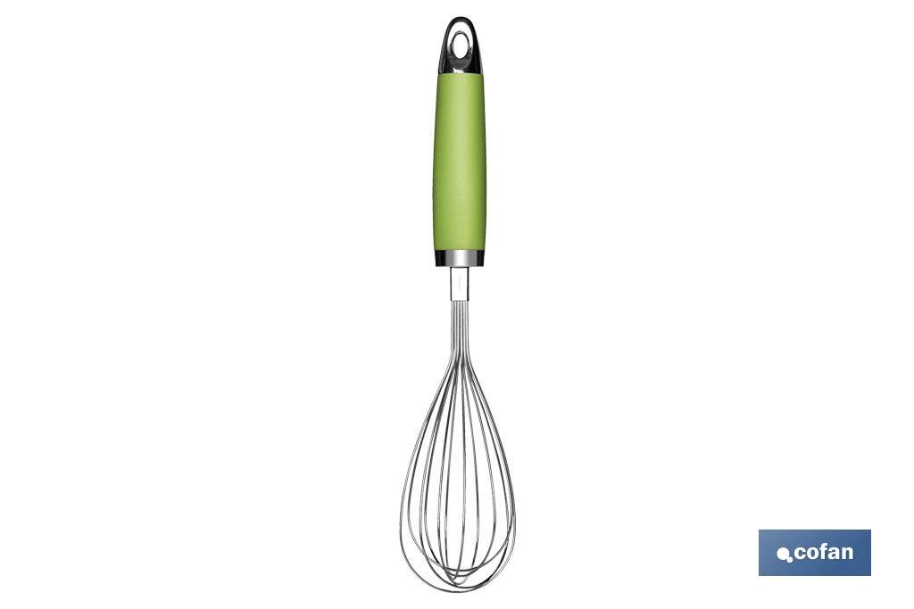 Manual whisk, Sena Model | Stainless steel with green ABS handle | Size: 28.5cm - Cofan