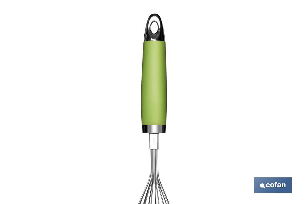 Manual whisk, Sena Model | Stainless steel with green ABS handle | Size: 28.5cm - Cofan