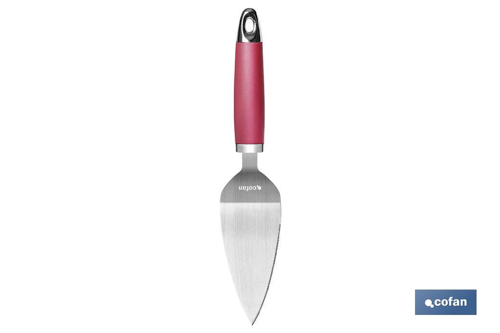 Palete para bolos face Modelo Sena I Aço inox com cabo ABS vermelho I Medida 27 cm - Cofan