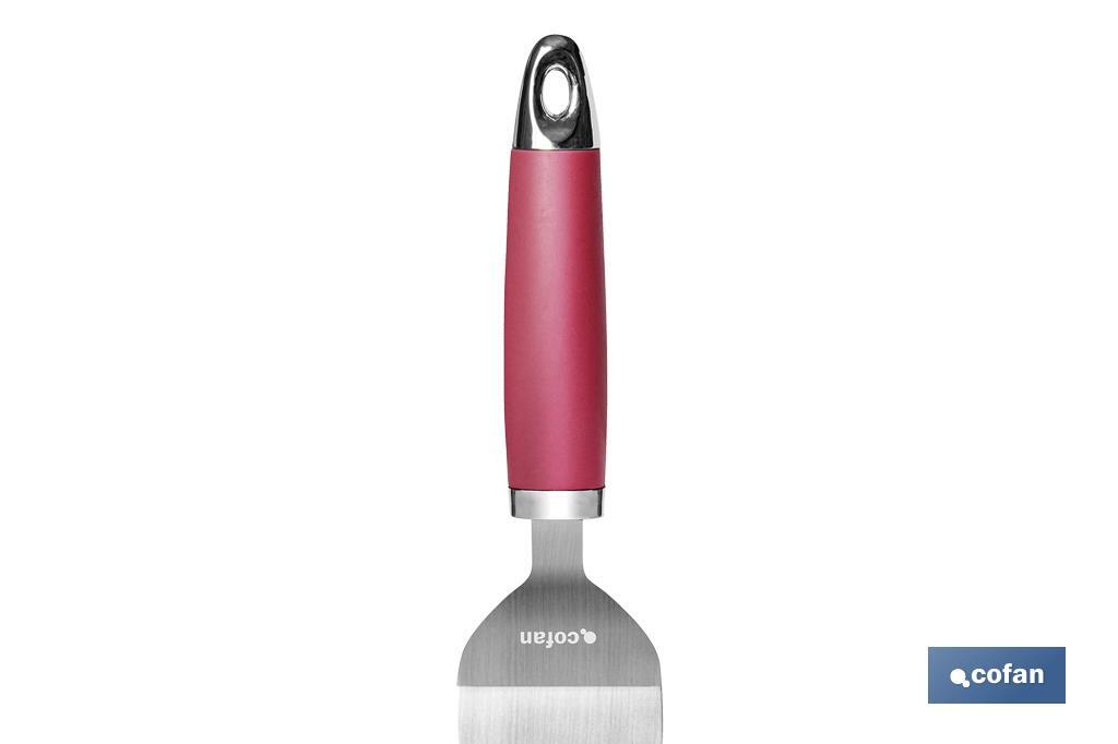 Palete para bolos face Modelo Sena I Aço inox com cabo ABS vermelho I Medida 27 cm - Cofan