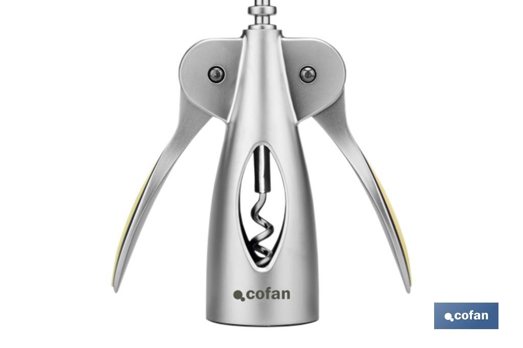 Corkscrew | Yellow or Black | Sena Model | Zinc Alloy | Size: 17 x 6.2 x 4.2cm - Cofan