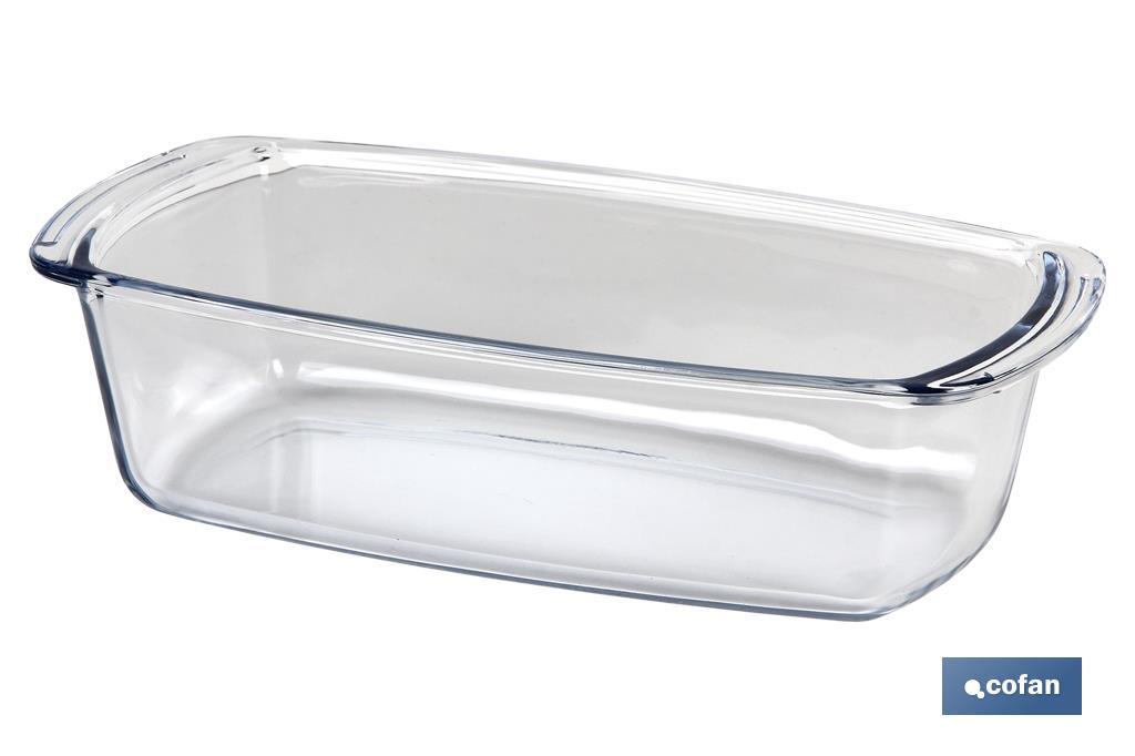 Fuente ovalada de borosilicato Modelo Baritina I Capacidad 1800 ml I Peso 800 gramos - Cofan