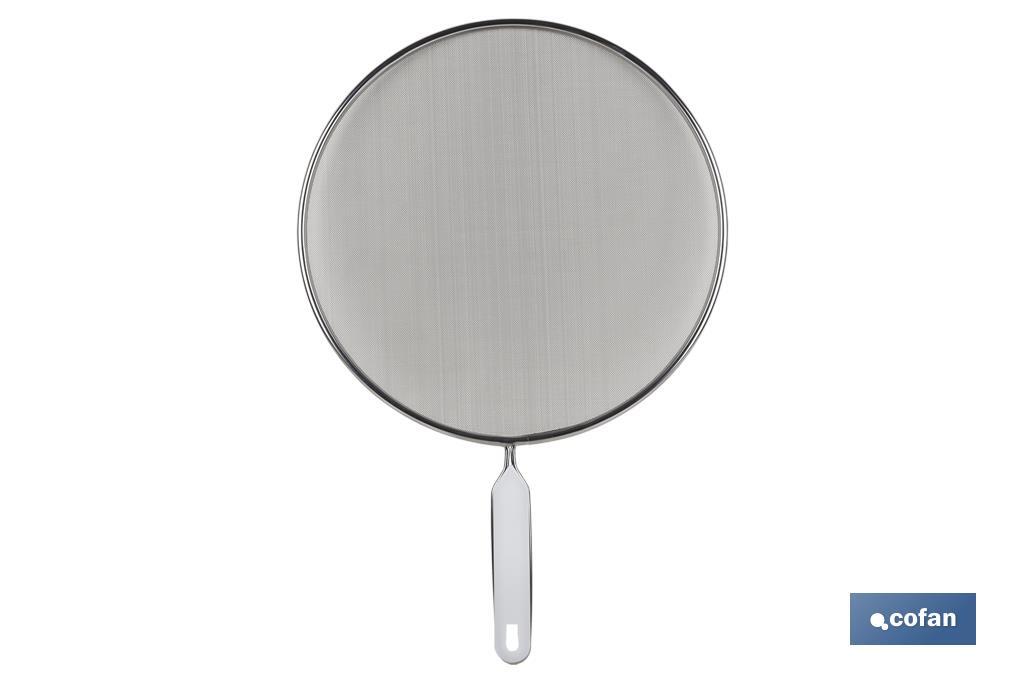 Stainless steel splatter screen | Durable and slip-resistant handle | Protection against splatters - Cofan