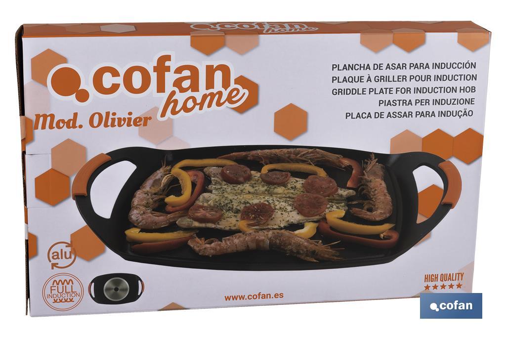 Plancha de Inducción de Aluminio Fundido | Revestimiento Antiadherente | Cocción Rápida y Uniforme - Cofan