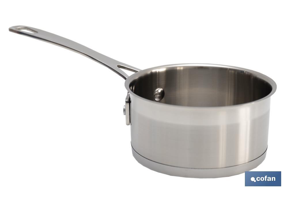 Stainless-steel saucepan | Capacity: 1 litre | Lid not included | Cadenza Model - Cofan