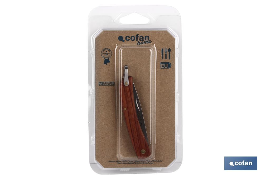 Campaign pocket knife | Blade size: 8.5cm| Brown | Stainless-steel blade - Cofan
