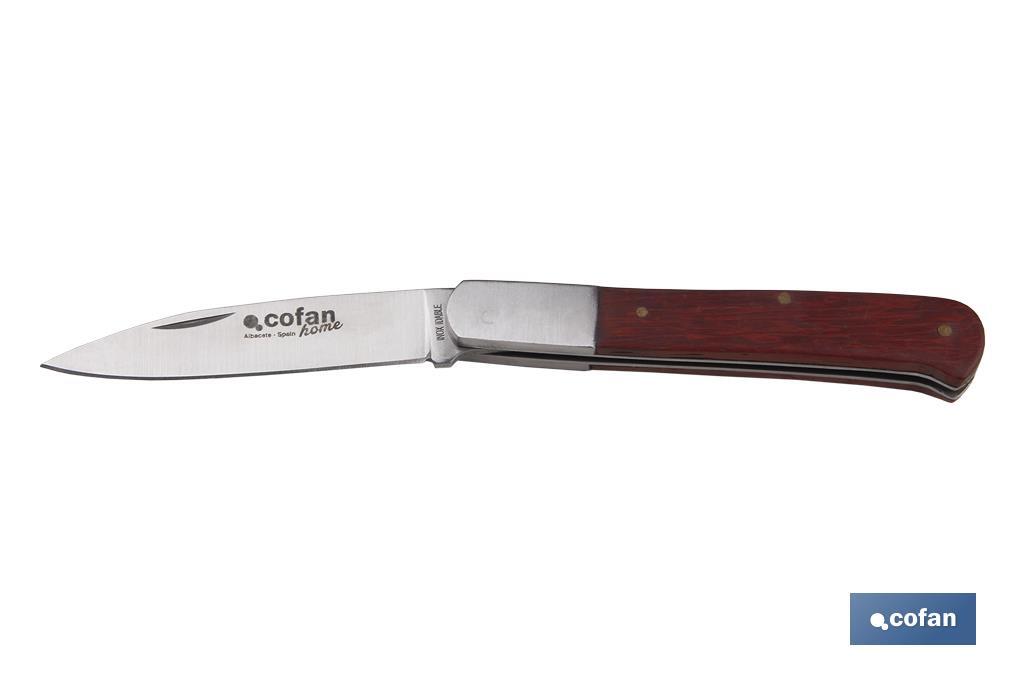 Pocket knife | Blade size: 8 centimetres | Brown | Stainless steel blade - Cofan