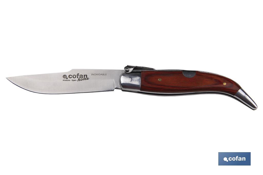 Classic clip point pocket knife | Blade size: 8 centimetres | Stainless steel blade - Cofan
